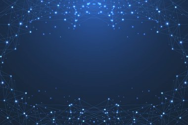 Büyük veri görselleştirmesi. Sosyal ağ ya da iş analizi temsilcisi. Soyut grafikler. Fütürist bilgi gösterimi.