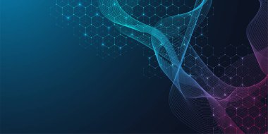 Soyut dijital blok blokları konsepti. 3D büyük veri küpleri kuantum bilgisayar teknolojisi fikri. Yapay zeka veri çekirdeği küp tasarım elementi.