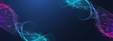 Modern teknoloji devre kartı dokusu arka plan tasarımı. Kuantum bilgisayar teknolojisi konsepti. Gelecekçi mavi devre kartı arka planı. Ana kart vektör illüstrasyonu