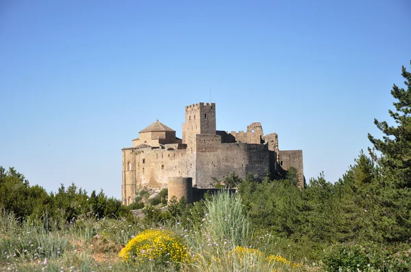 Romanesk kale Loarre Pyrenees yakınındaki — Stok fotoğraf