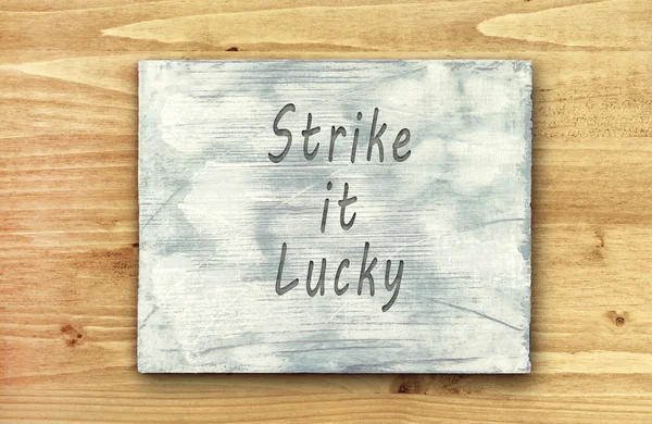Motivasyonel ifade Not, grev o Lucky işareti — Stok fotoğraf