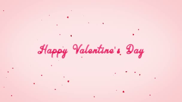 ピンクの背景にハッピーバレンタインデー — ストック動画