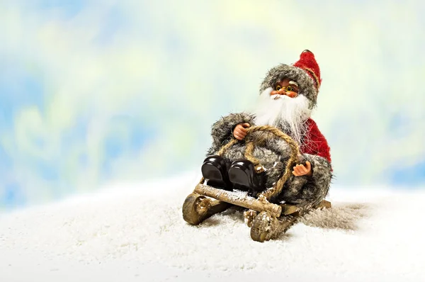 Cheerful Christmas Santa Claus Toy — Stock Photo, Image