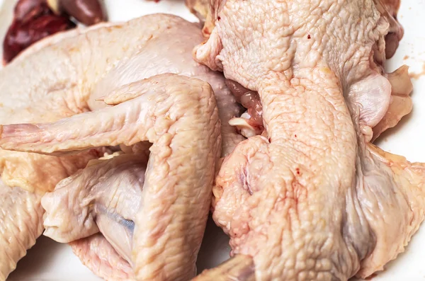 Raw chicken wings on white background — Stock Photo, Image