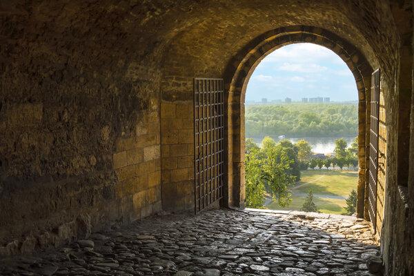 Beautiful view from arched passage