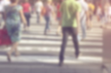 Yüksek görüntü gidiş işçilerin işten sonra eve geri bulanık. Unreco