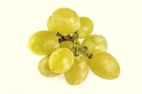 Green grape bunch isolated on white background — Stock Photo, Image