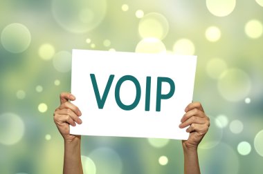VoIP (ses yere enterne protokol) kartı el ile soyut l
