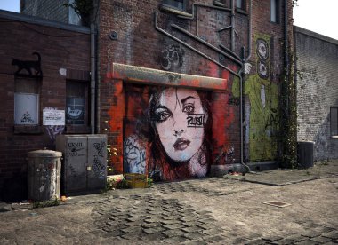 Grafiti ile Gündüz Sokağında