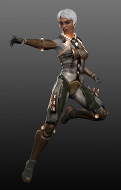 Bilim Kurgu POC Uzay Savaşçısı Uzay Zırhında