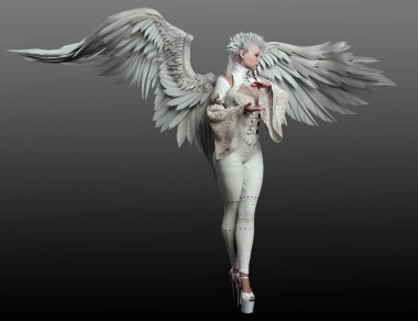 Beyaz Kanatlı Beyaz Deri Giyen Serseri Melek