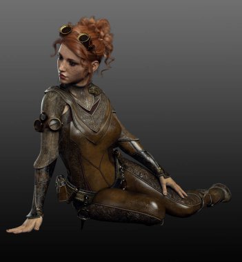 Steampunk Kaşif ya da Tarihçi, Kızıl Saçlı Çilli Kız