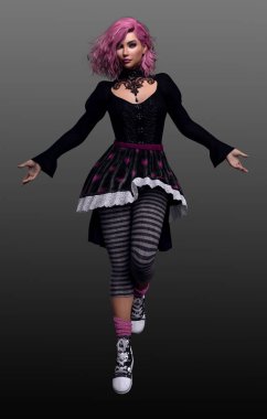 Karanlık Alice, Fantezi Kız, Gotik, Steampunk