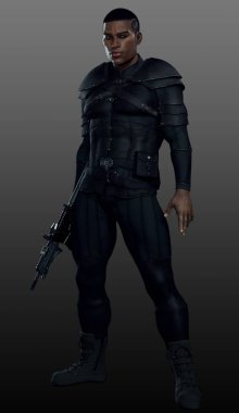 SciFi PoC Asker veya Savaşçı Harekette Poz Veriyor