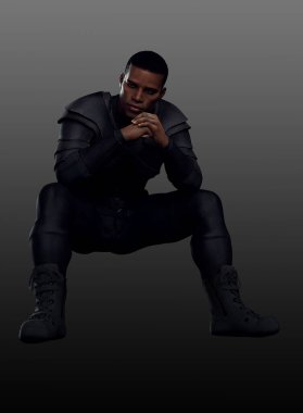 SciFi PoC Asker veya Savaşçı Harekette Poz Veriyor