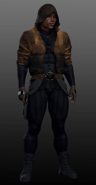 SciFi PoC Asker veya Savaşçı Harekette Poz Veriyor