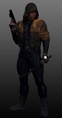 SciFi PoC Asker veya Savaşçı Harekette Poz Veriyor