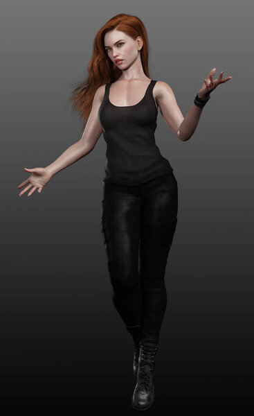 Urban Fantasy or Magic Academy Redhead Teen Girl Mage Casting