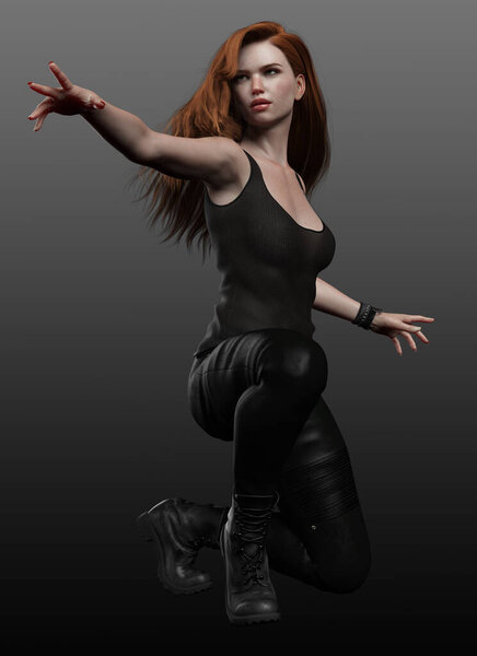 Urban Fantasy or Magic Academy Redhead Teen Girl Mage Casting