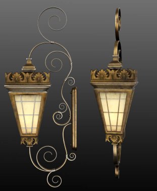 CGI Vintage Viktoryan Steampunk Gaslamp, Stree Lamba
