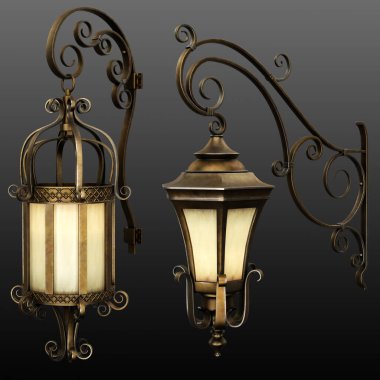 CGI Vintage Viktoryan Steampunk Gaslamp, Stree Lamba