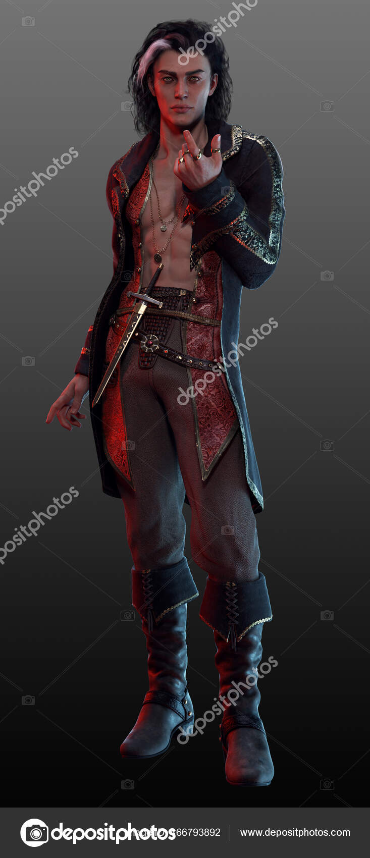 Fantasia Steampunk Pirata Homem Hispânico Latino Sexy Masculino