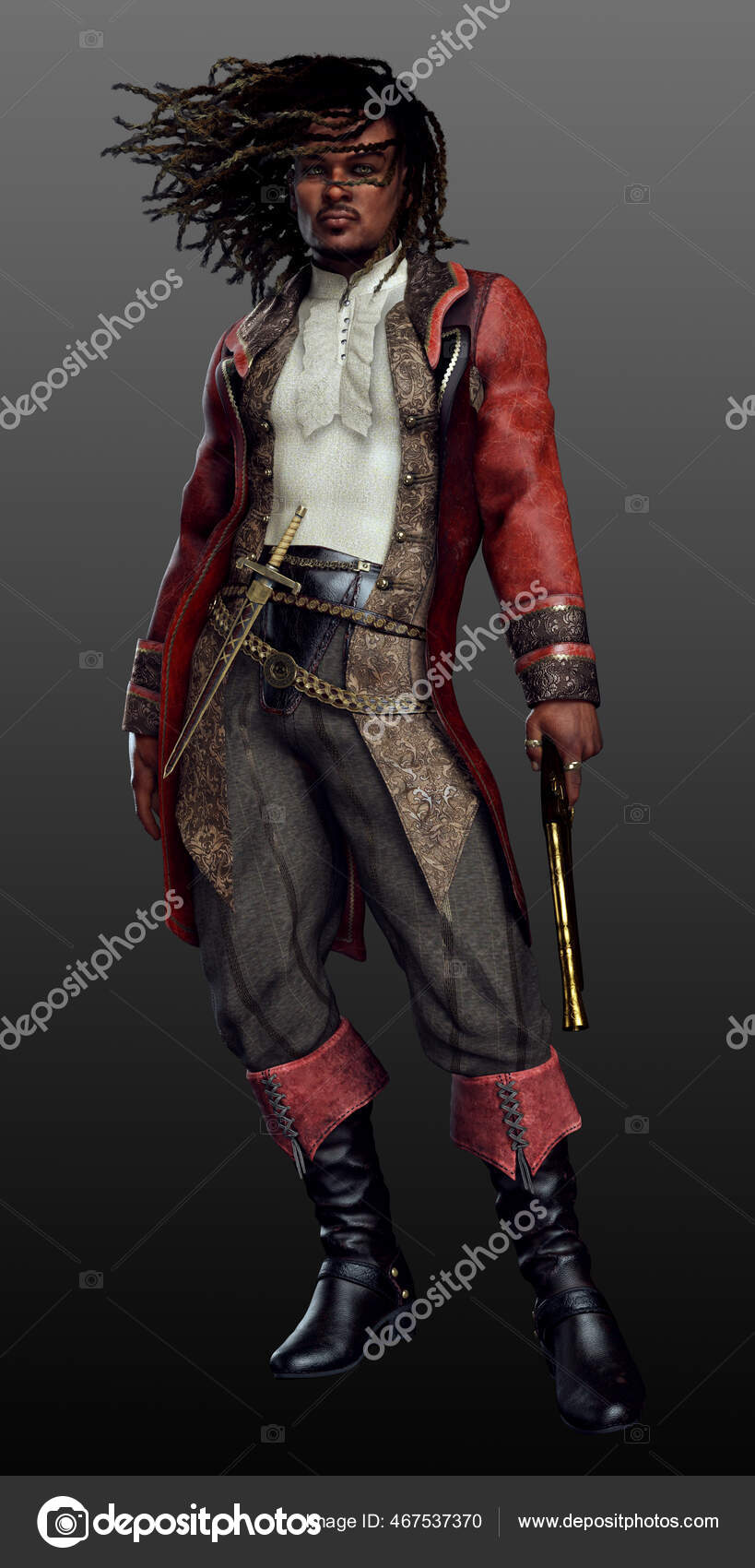 Fantasia Steampunk Pirata Homem Hispânico Latino Sexy Masculino —  Fotografias de Stock © Ravven #565329732