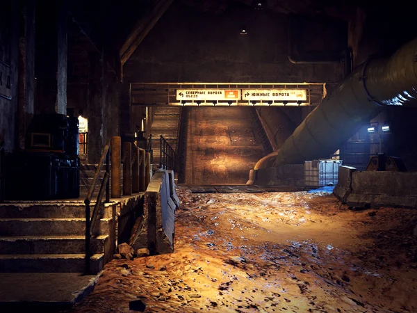 Cgi Sci Dystopian Underground Bunker — Fotografia de Stock