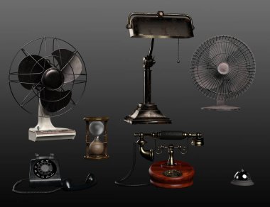 CGI Retro Noir veya Dedektif Ofis Ögeleri, Hayranlar, Telefonlar