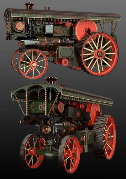 Motor Tração Vitoriano Steampunk — Fotografia de Stock