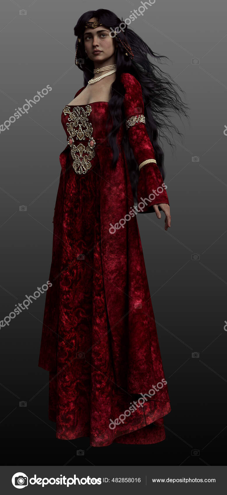 Cgi Homem Mulher Medieval Viking Vestido Fantasia fotos, imagens