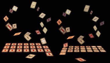 CGI Yüzen veya Uçan Tarot Kartları