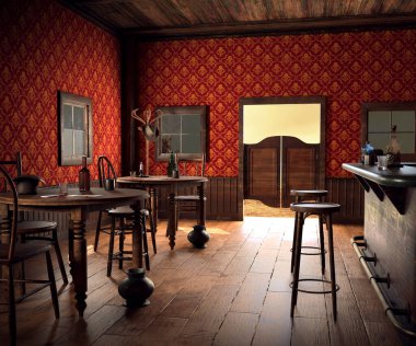 CGI Eski Batı Salonu Barı