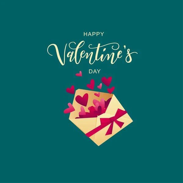 Valentines Day lettrage main texte avec des objets mignons et des éléments pour les cartes. Illustration vectorielle de bande dessinée. — Image vectorielle