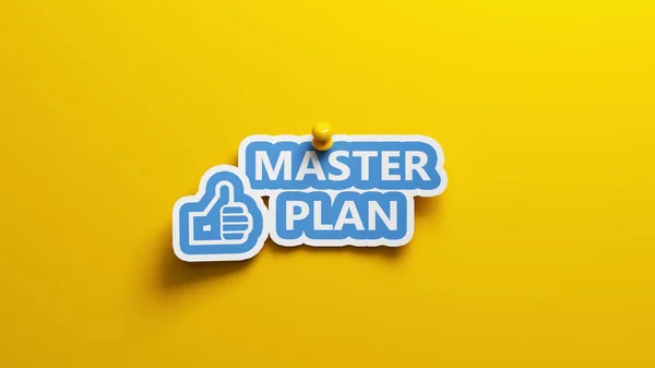 Finanzas Concepto Maestro Plan Letras Fijadas Sobre Fondo Color Amarillo — Foto de Stock