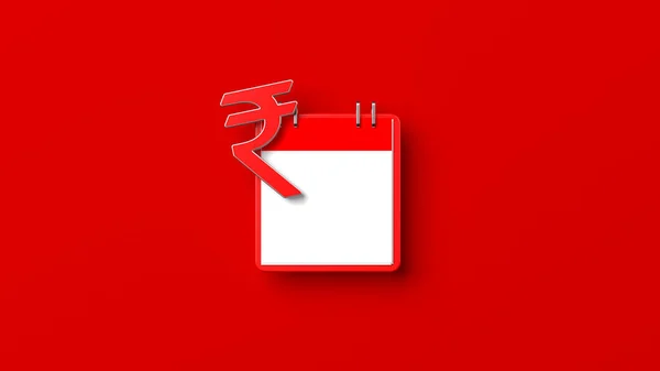 Rupee Concept Tiny Red Colored Pound Symbol Tiny Red Colored — Stock Photo, Image