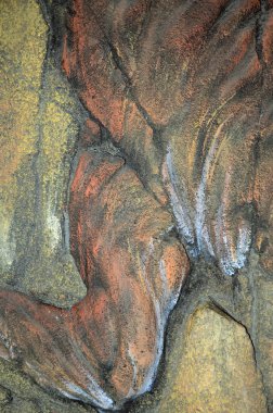 Pastel renkli taş duvar