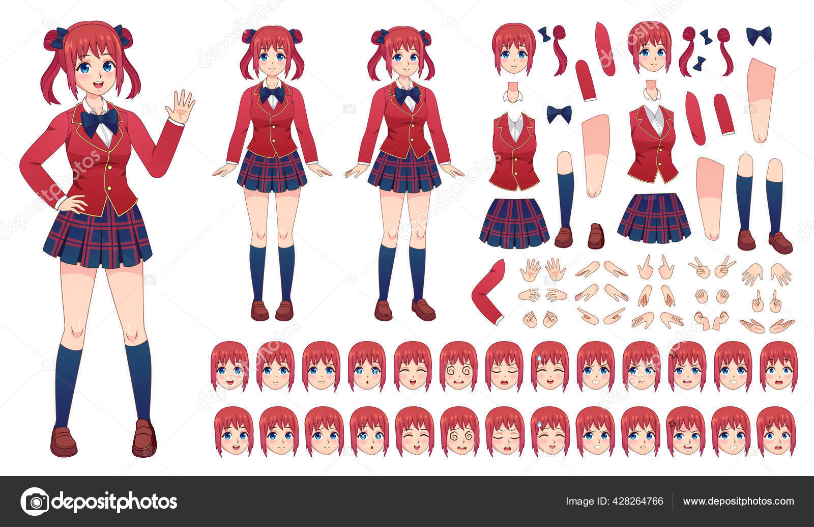 Download Doki Doki Literature Club Characters In Anime Style