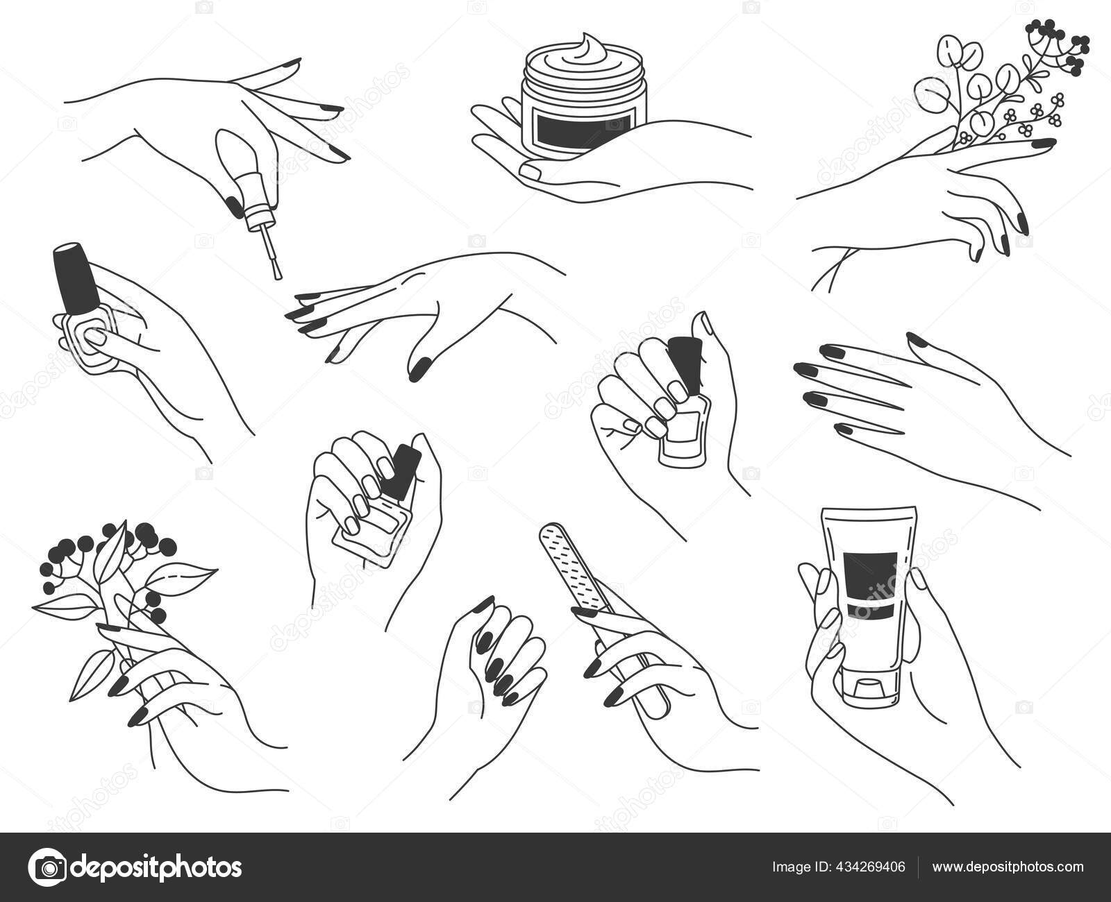 Vetores de Mãos Pintar As Unhas e mais imagens de Esmalte - Cosmético -  Esmalte - Cosmético, Unha, Manicure - iStock