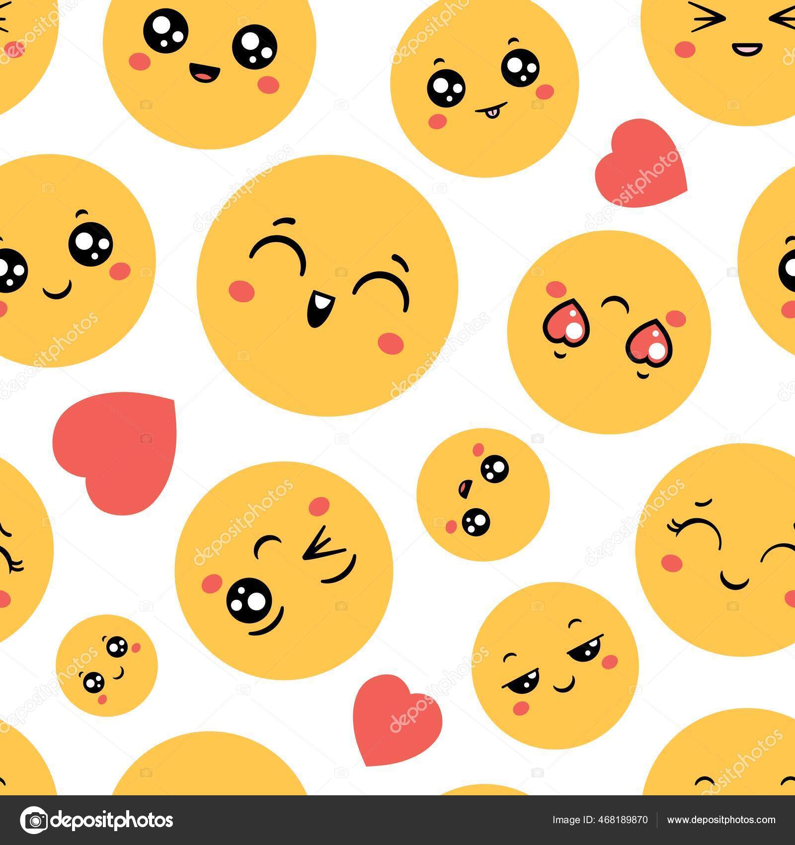 Emoticons seamless pattern. Emoji happy faces for funny print design. Cartoon emoticon, message symbols and smiley icons, vector wallpaper Stock Vector Image by ©.com #468189870 Emoticons seamless pattern. Emoji happy faces for funny print design. Cartoon emoticon, message symbols and smiley icons, vector wallpaper Stock Vector Image by ©.com #468189870