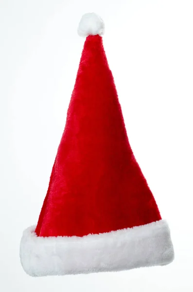 Santa Claus Red Hat Isolated White — Stock Photo, Image
