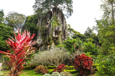 Kunming Tayland. Suan Hin Pha Ngam Bahçe Parkı Rock Dağı arka planında turizm için. Ban Na Fai, Nong Hin Alt Bölgesi, Nong Hin Dist