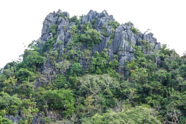 Kunming Tayland. Suan Hin Pha Ngam Bahçe Parkı Rock Dağı arka planında turizm için. Ban Na Fai, Nong Hin Alt Bölgesi, Nong Hin Dist