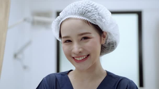 Portrait Smile Doctor Nurse Operating Room — Αρχείο Βίντεο
