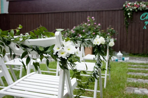 Decorações cerimônia de casamento — Fotografia de Stock