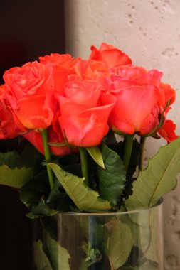 Bir buket kırmızı gül.