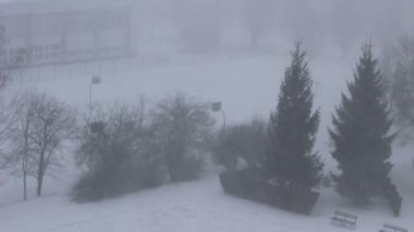 Şiddetli kar yağışı - binalarda blizzard