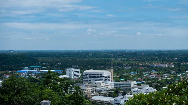 Vista Tomada Desde Montaña Una Vista Provincia Phetchaburi Tailandia — Foto de Stock