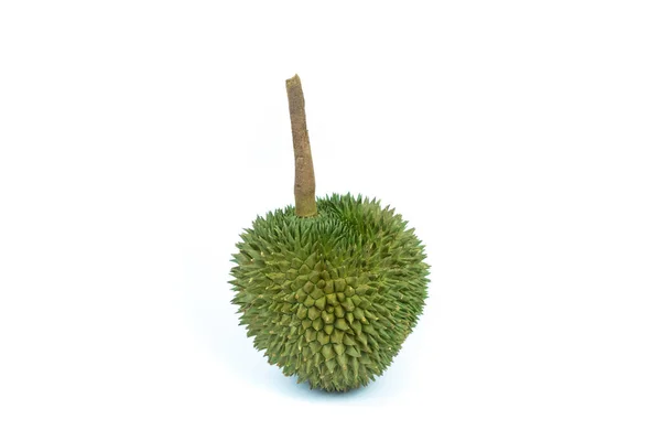 Mois Durian Fruit Frais Isolé Sur Fond Blanc Chemin Coupe — Photo