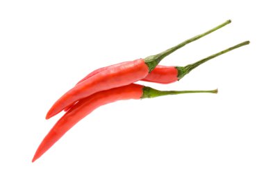 red chili isolated on white background clipart
